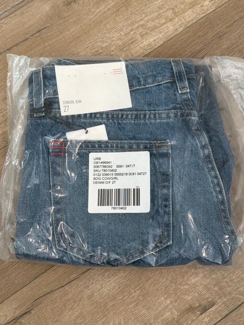 BDG Straight Leg Jeans in Light Blue Denim